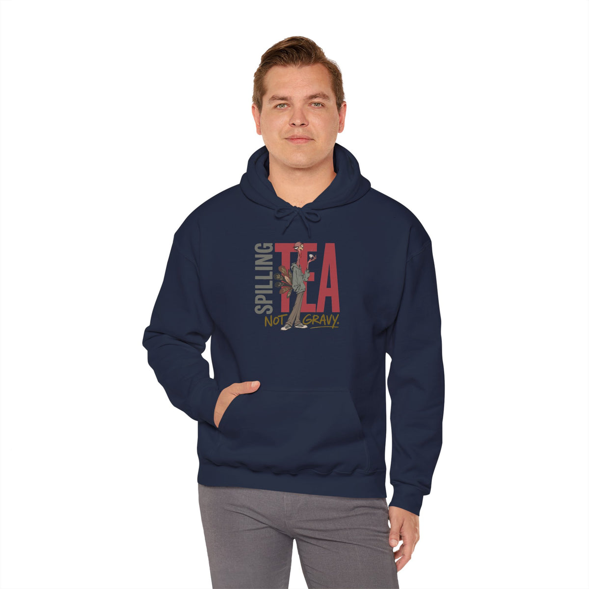 thanksgiving T-shirt - Splitting Tea Not Gravy Hoodie