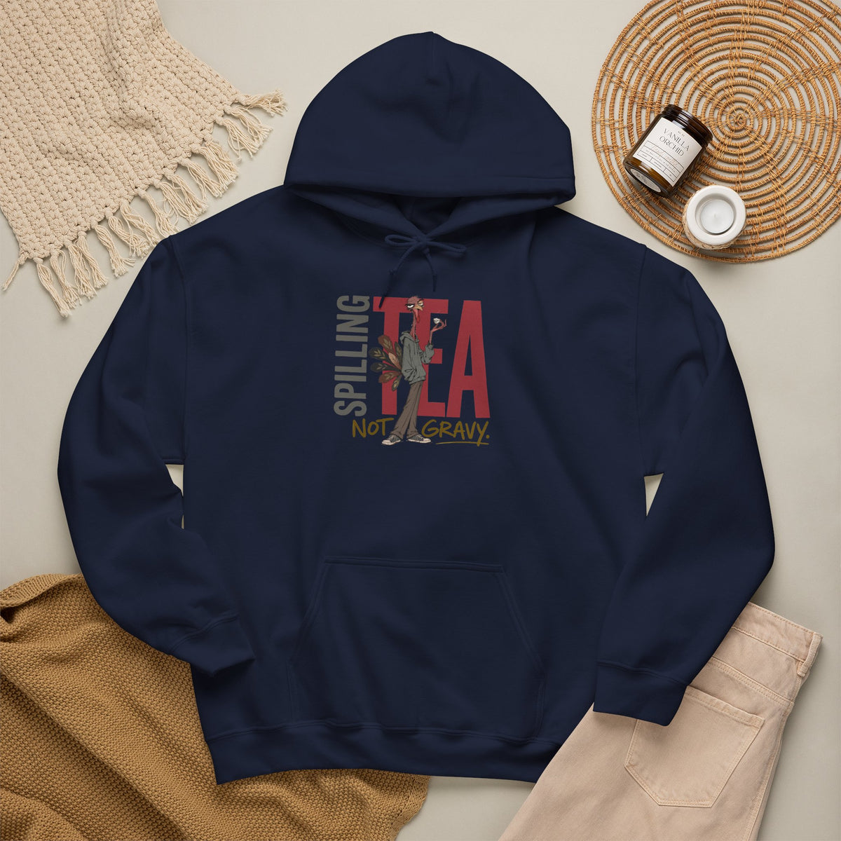 thanksgiving  T-shirt - Splitting Tea Not Gravy Hoodie