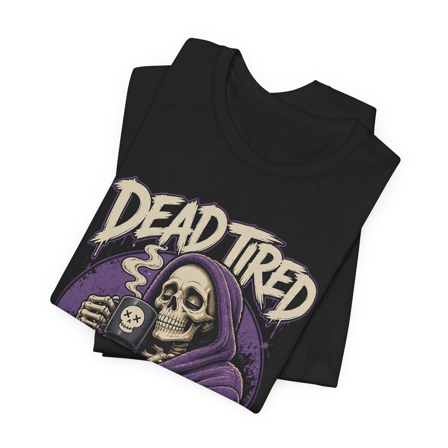Dead Tired Need Tea Skull Reaper Tee | Funny Tea Shirt