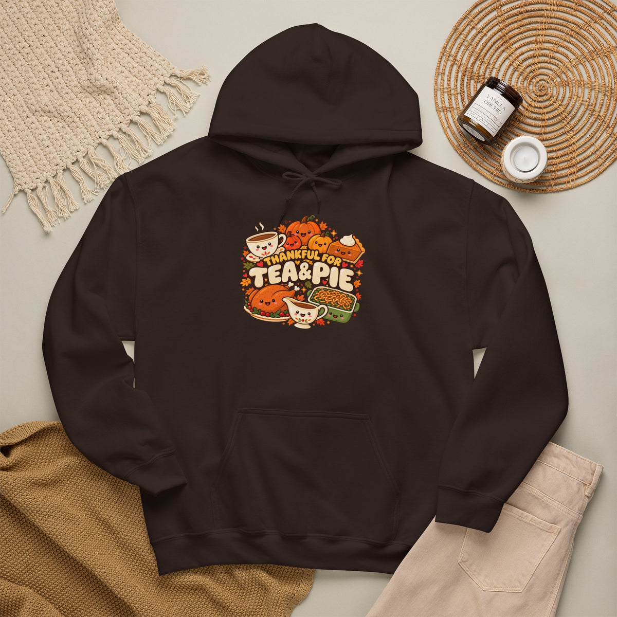Thanksgiving  T-shirt - Emoji Tea and Pie