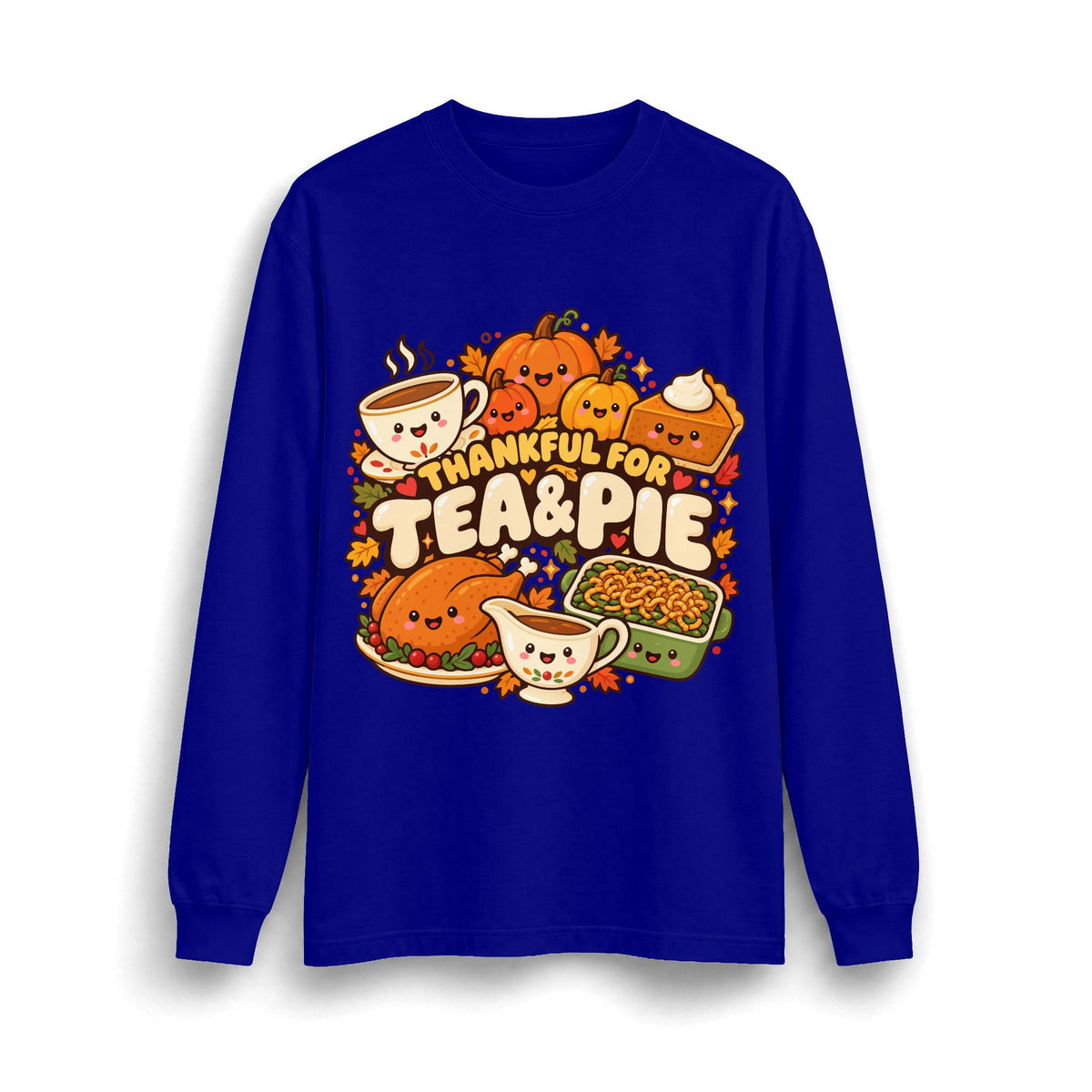 Thanksgiving T-shirt - Emoji Tea and pie