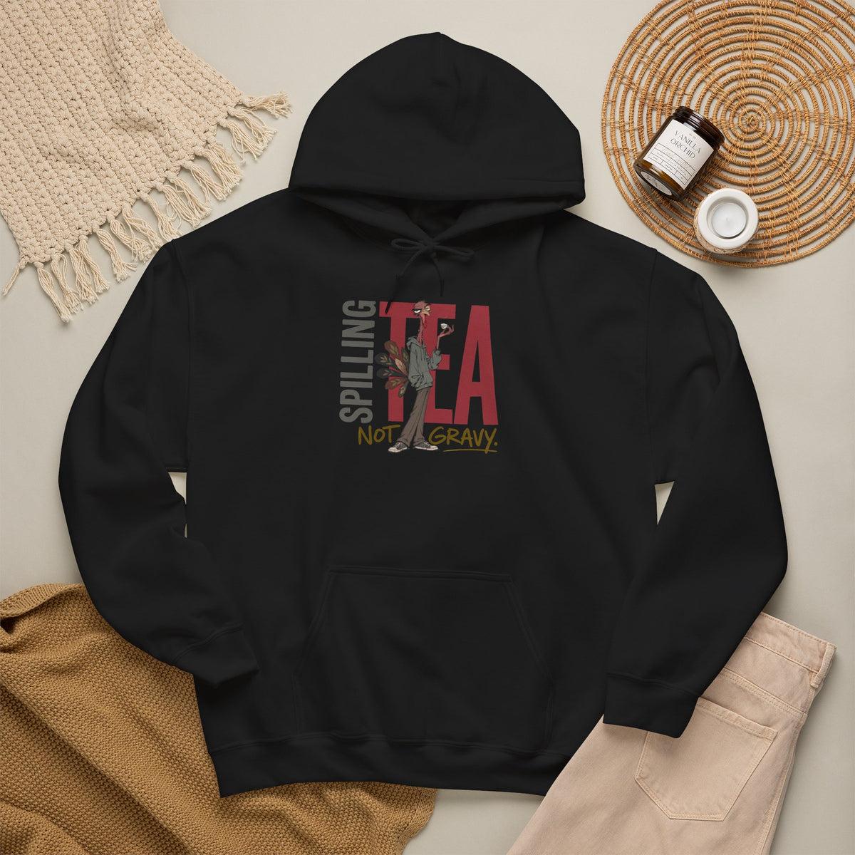 thanksgiving  T-shirt - Splitting Tea Not Gravy Hoodie