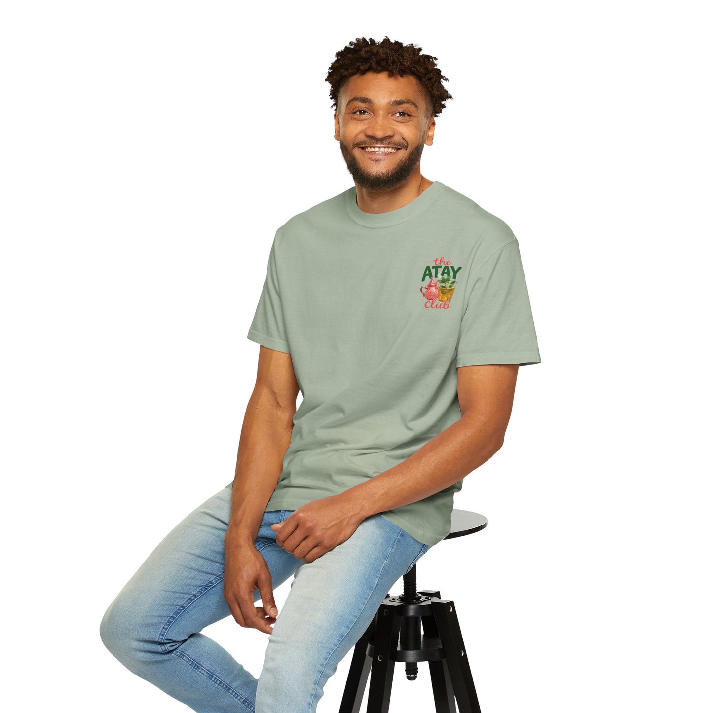 The Atay Club T-shirt | Moroccan Tea Pot & Glass Illustration