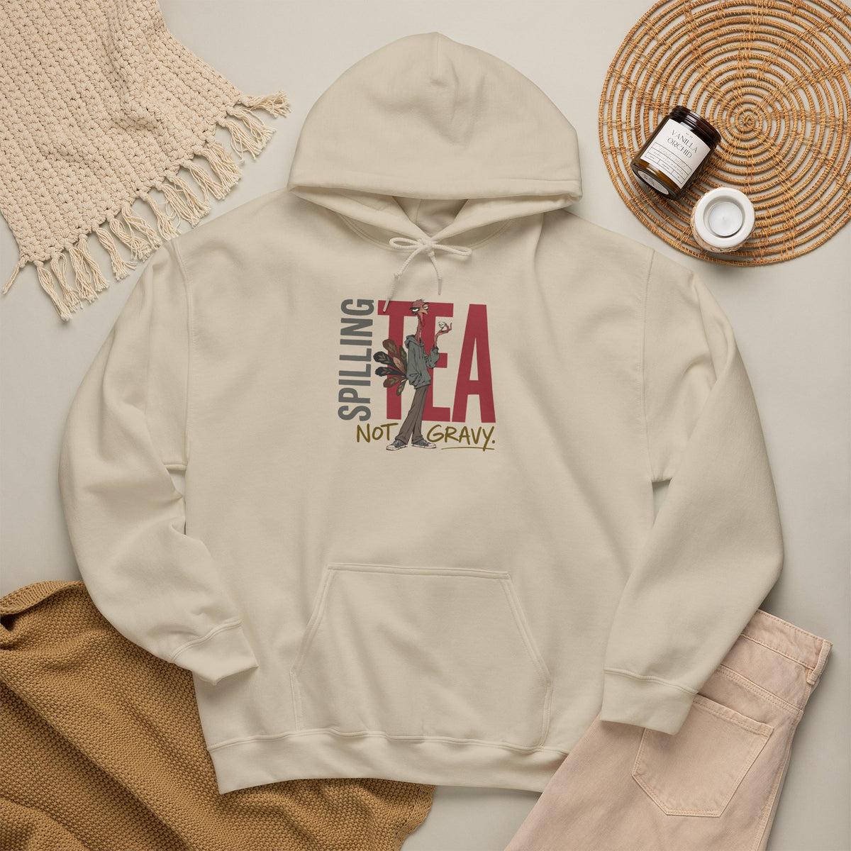thanksgiving  T-shirt - Splitting Tea Not Gravy Hoodie