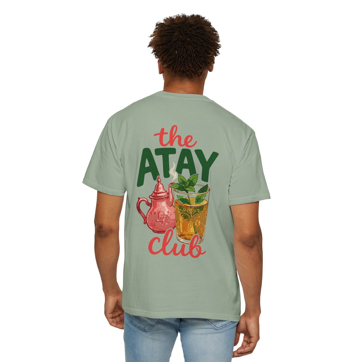 The Atay Club T-shirt | Moroccan Tea Pot & Glass Illustration