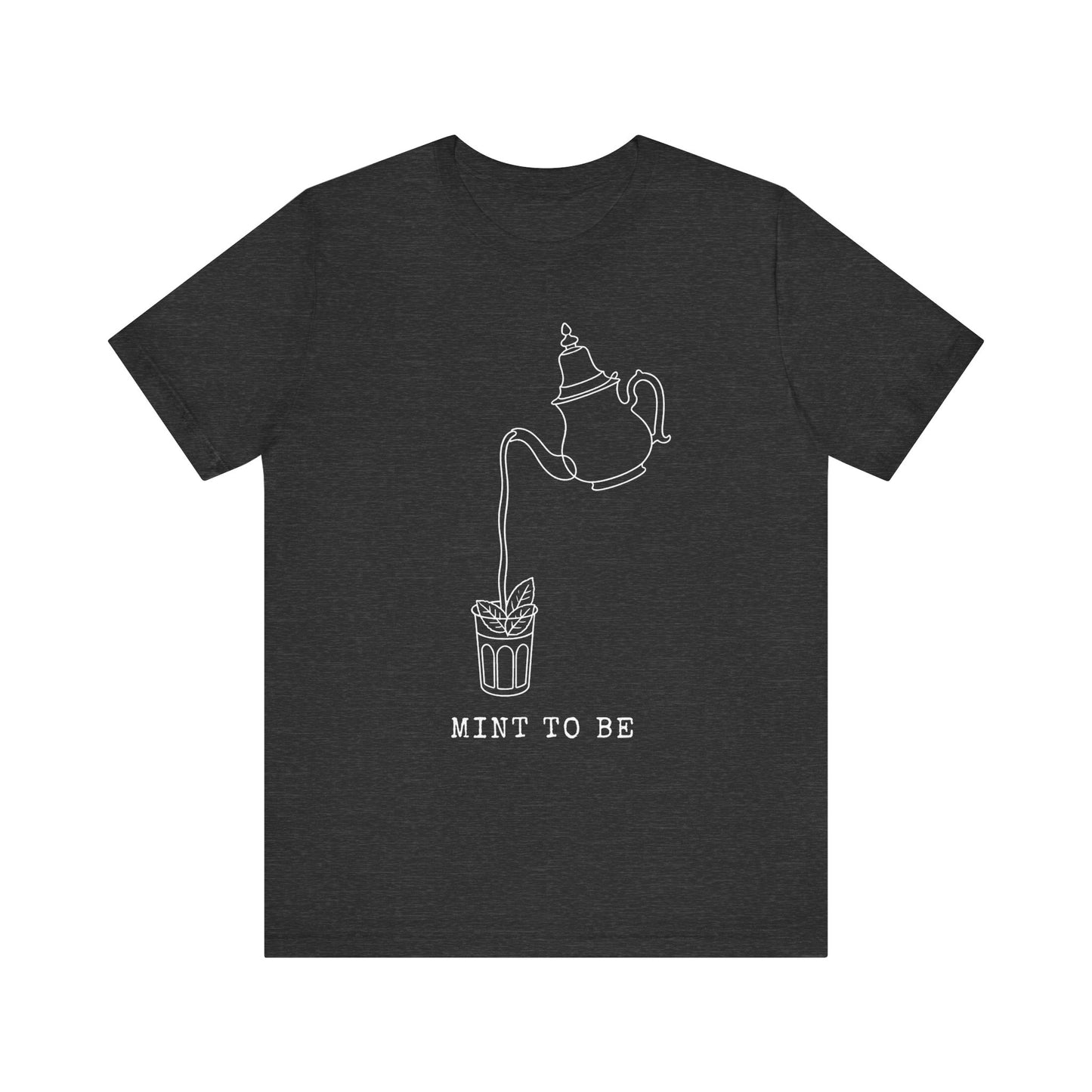 Mint To Be tea pot pouring mint tea T-Shirt | mint cocktail illustration