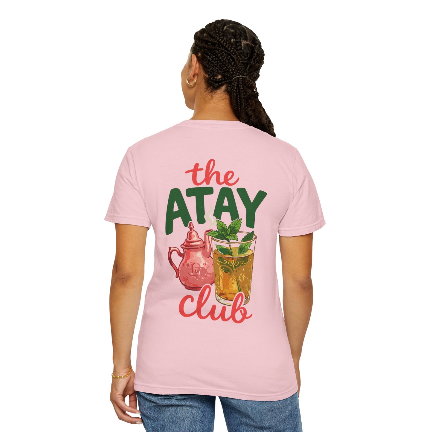 The Atay Club T-shirt | Moroccan Tea Pot & Glass Illustration