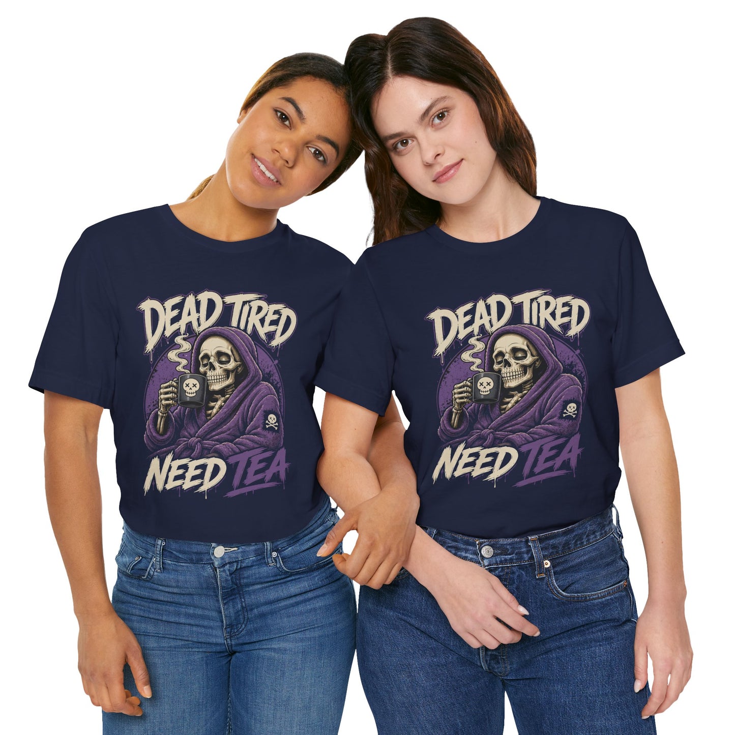 Dead Tired Need Tea Skull Reaper Tee | Funny Tea Shirt