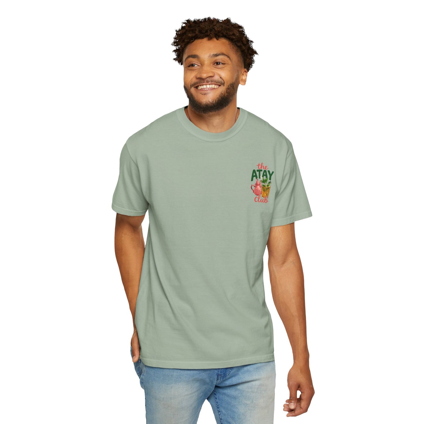 The Atay Club T-shirt | Moroccan Tea Pot & Glass Illustration